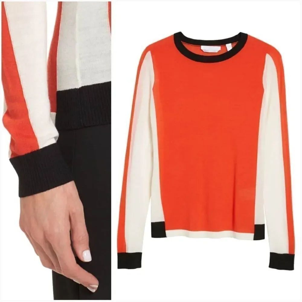 Boss Ferda Colorblock Sweater Sz L - Picture 8 of 8